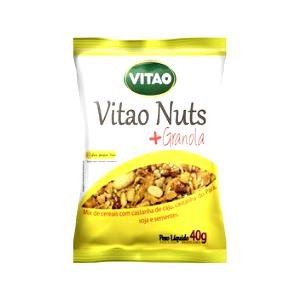 Quantas calorias em 1 porção (40 g) Granola Integral Nuts?