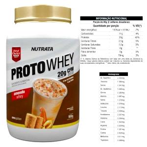 Quantas calorias em 1 porção (40 g) Proto Whey Triple Chocolate?