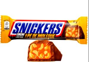 Quantas calorias em 1 porção (42 g) Snickers Pé de Moleque?