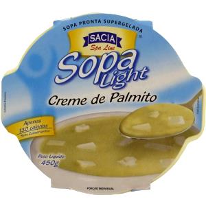 Quantas calorias em 1 porção (450 g) Creme de Palmito?