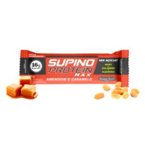 Quantas calorias em 1 porção (46 g) Supino Protein Max Amendoim e Caramelo?