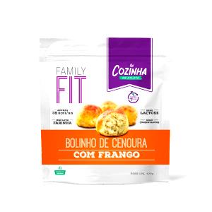 Quantas calorias em 1 porção (50 g) Bolinho de Cenoura e Frango?