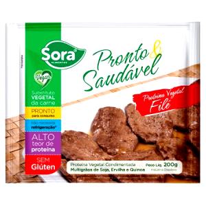 Quantas calorias em 1 porção (50 g) Filé Vegetal Pronto?