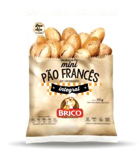 Quantas calorias em 1 porção (50 g) Mini Pão Francês Integral?