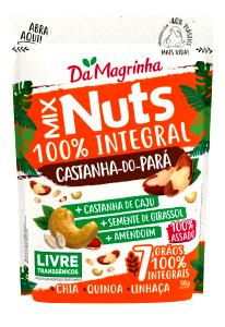 Quantas calorias em 1 porção (50 g) Mix Nuts 100% Integral Castanha do Pará?