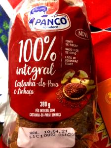 Quantas calorias em 1 porção (50 g) Pão 100% Integral com Castanhas do Pará e Linhaça?