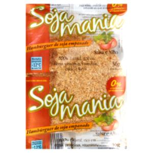 Quantas calorias em 1 porção (56 g) Hambúrguer de Soja Empanado Salsa e Alho?