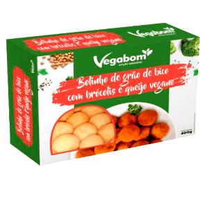 Quantas calorias em 1 porção (60 g) Bolinho de Grão de Bico com Brócolis e Queijo Vegano?