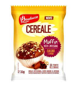 Quantas calorias em 1 porção (60 g) Muffin de Farelo de Aveia Sabor Cacau?