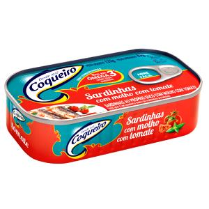 Quantas calorias em 1 porção (60 g) Sardinhas em Molho de Tomate?