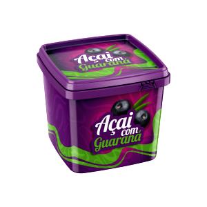 Quantas calorias em 1 porção (60 g) Sorbet de Açai com Guaraná Sabor Morango?