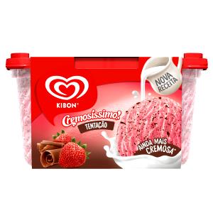 Quantas calorias em 1 porção (60 g) Sorvete Chocolate e Morango?