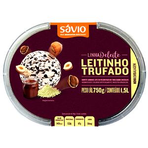 Quantas calorias em 1 porção (60 g) Sorvete Leitinho Trufado?