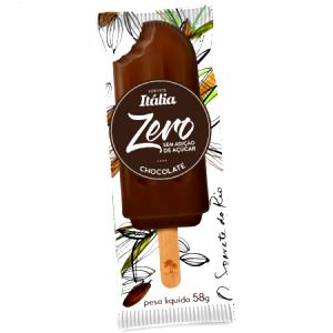 Quantas calorias em 1 porção (65 g) Picolé de Chocolate Zero Açúcar?