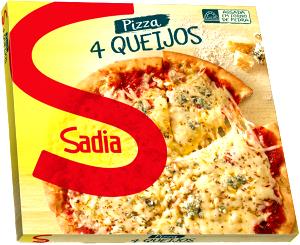 Quantas calorias em 1 porção (77 g) Pizza de 4 Queijos?