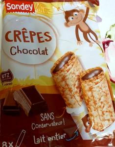 Quantas calorias em 1 Porção (78 G) Crepe de Chocolate?