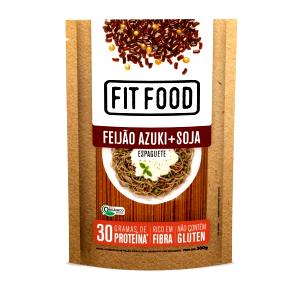 Quantas calorias em 1 porção (80 g) Espaguete Feijão Azuki + Soja?