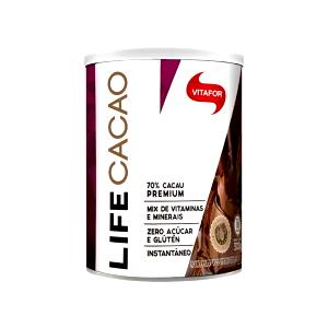 Quantas calorias em 1 porção (9 g) Life Cacao?