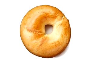 Quantas calorias em 1 porção (90 g) Bagel?