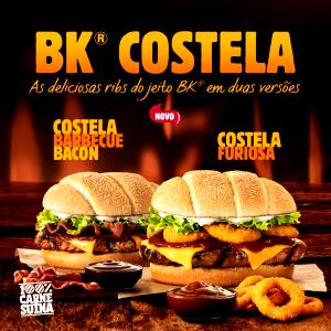 Quantas calorias em 1 porção BK Costela Barbecue Bacon?