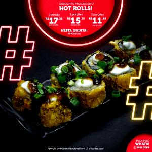 Quantas calorias em 1 porção Hot Roll Kani (6 Unidades)?