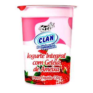 Quantas calorias em 1 porçao (130 g) Iogurte Integral com Geleia de Morango?