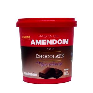 Quantas calorias em 1 porcao (15 g) Pasta de Amendoim com Chocolate Meio Amargo?