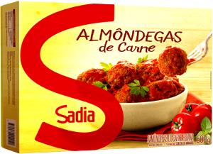Quantas calorias em 1 Porção Almôndega frango crua Sadia?