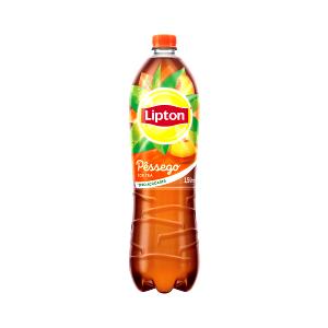 Quantas calorias em 1 Porção Beverage chá pêssego lata/garrafa Lipton?