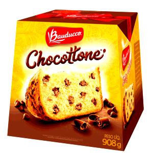 Quantas calorias em 1 Porção Bolo com gotas de chocolate Chocottone?