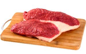 Quantas calorias em 1 Porção Carne boi com gordura capa de contra filé crua?