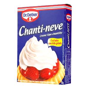 Quantas calorias em 1 Porção Chantily pó Chantineve?