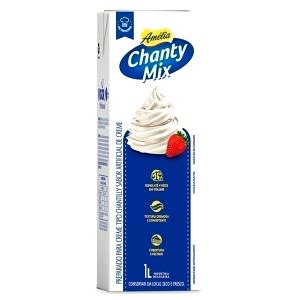 Quantas calorias em 1 Porção Chantily pó p/ (média diferentes marcas)?