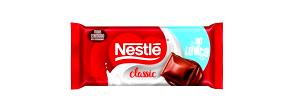 Quantas calorias em 1 Porção Chocolate ao leite Nestlé Classic?