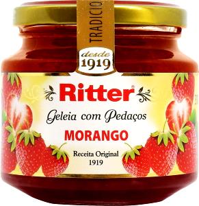 Quantas calorias em 1 Porção Geléia morango Ritter?