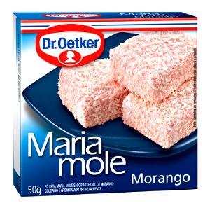 Quantas calorias em 1 Porção Maria mole morango pó p/ Oetker?