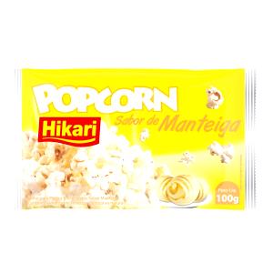 Quantas calorias em 1 Porção Milho pipoca p/ micro-ondas manteiga cru Hikari?