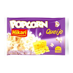 Quantas calorias em 1 Porção Milho pipoca p/ micro-ondas queijo cru Hikari?