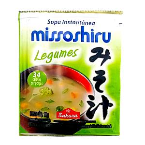 Quantas calorias em 1 Porção Missôshiru legumes pó Sakura?