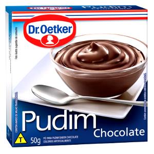 Quantas calorias em 1 Porção Pudim chocolate mistura p/ Oetker?