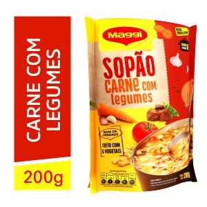 Quantas calorias em 1 Porção Sopa carne com macarrão e legumes desidratada Maggi?