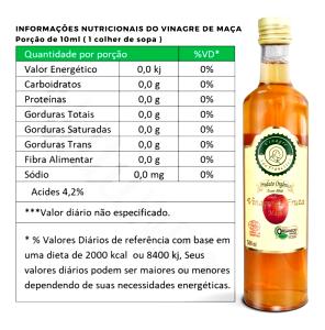 Quantas calorias em 1 Porção Vinagre maçã?