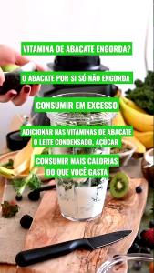 Quantas calorias em 1 Porção Vitamina leite de vaca integral com abacate com açúcar?