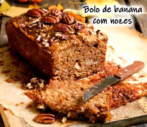 Quantas calorias em 1 Porçoes Bolo De Banana Com Nozes?