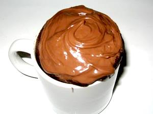 Quantas calorias em 1 Porçoes Bolo De Chocolate De Microondas (C/ Cobertura)?