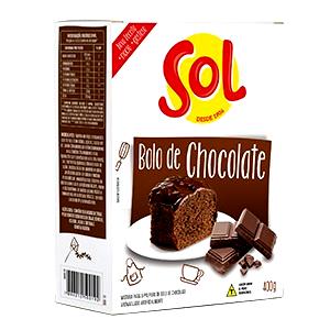 Quantas calorias em 1 Porçoes Bolo De Chocolate SOL Pronto?