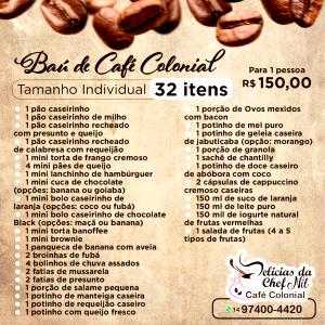 Quantas calorias em 1 Porçoes Café Colonial?