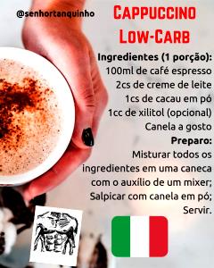 Quantas calorias em 1 Porçoes Cappuccino Caseiro Com Canela?