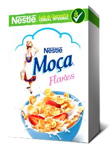 Quantas calorias em 1 Porçoes Cereal Moça Flakes Com Leite Desnatado?