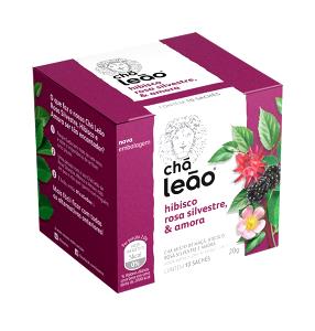 Quantas calorias em 1 Porçoes Chá Leão Preparado, Rosa Silvestre, Hibisco E Amora?